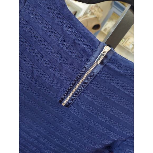 Karen Millen Designer Bodycon Blue Dress Size 2 Blue - Picture 7 of 11